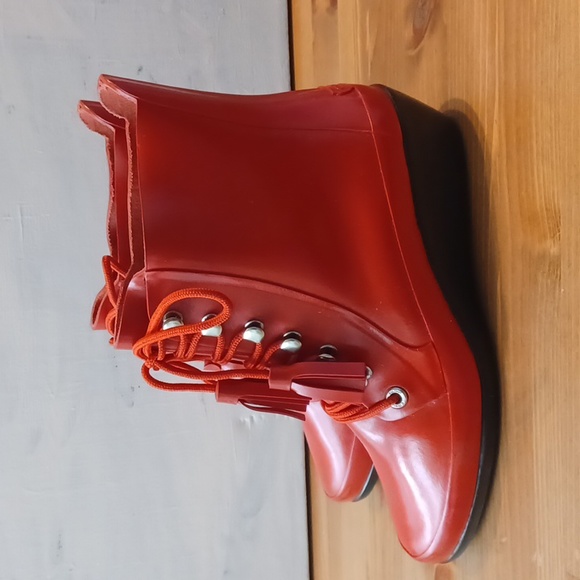 Coach Rain Boots US Size 5 Color Red For Women - Picture 5 of 15